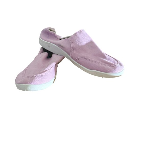 Vionic Beach Size 8 Rose Pink Malibu Canvas Lifestyle Flats Slip On Comfort Shoe - Picture 1 of 15